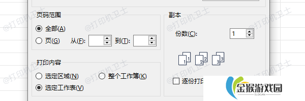 选择“仅打印含数据的页面”