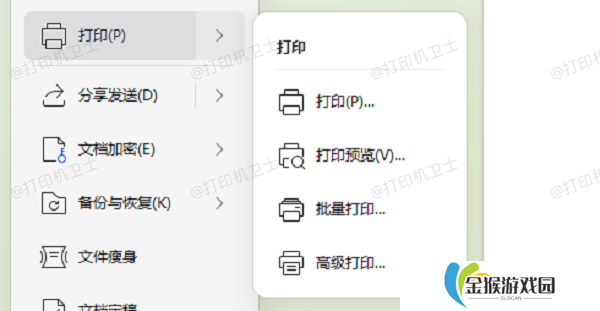 调整软件打印设置