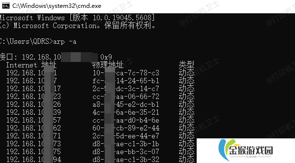 通过Windows命令提示符查看